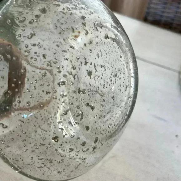 Seeded glass rope handle large jar - Picture 3 of 5